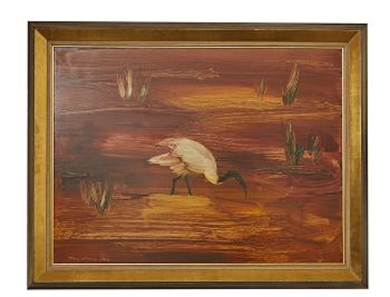 Ibis feeding by Albert Tucker