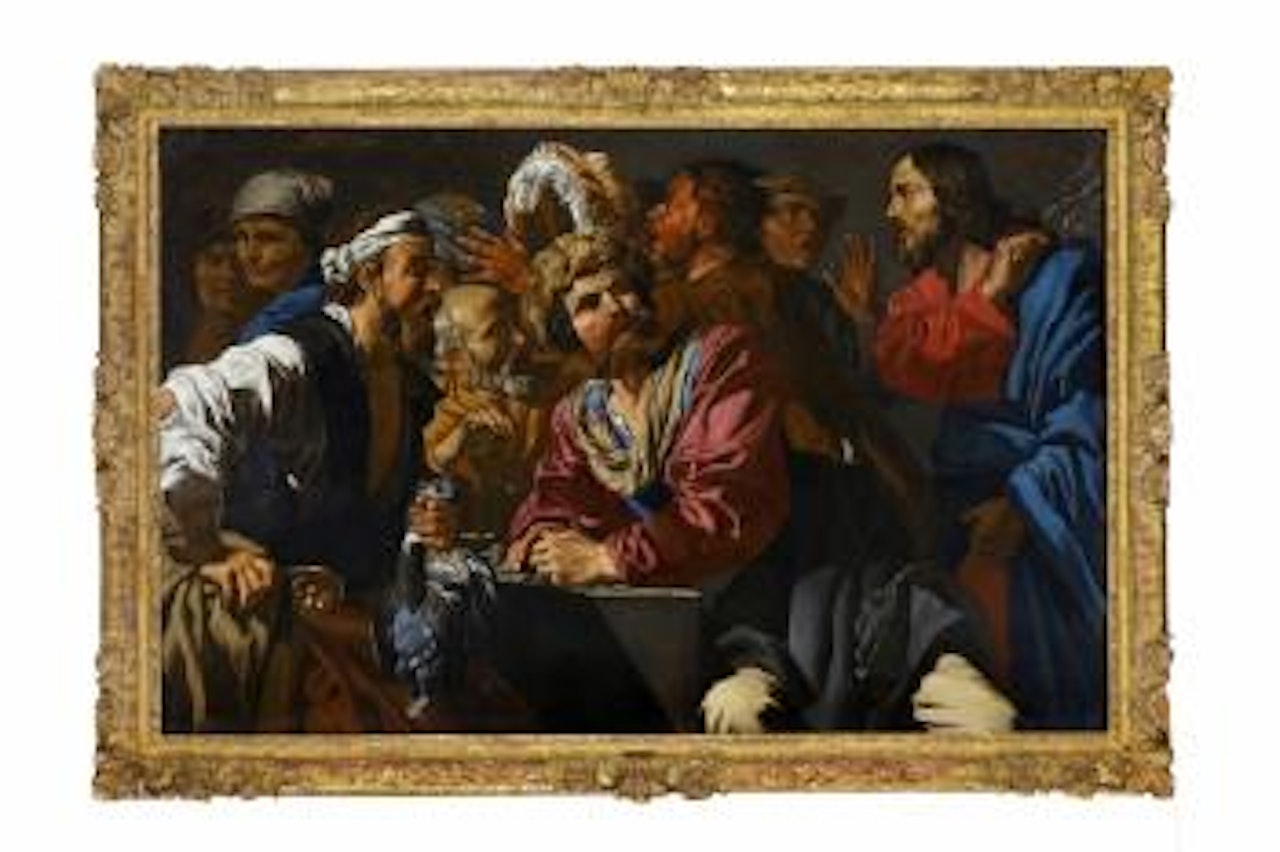 Le Christ chassant les marchands du Temple by Matthias Stom