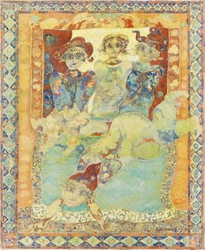 Composition aux personnages by Sakti Burman