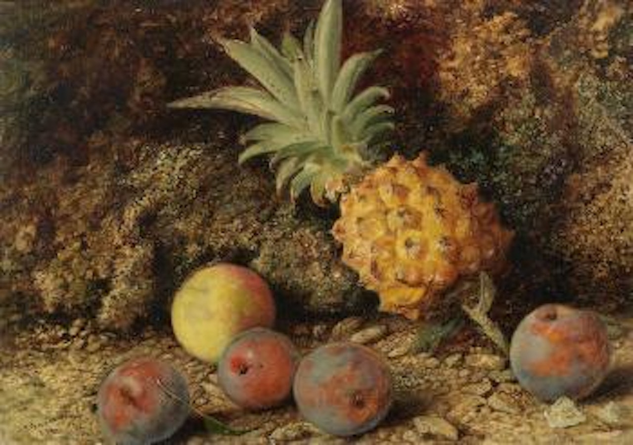 Still life of fruit by John Atkinson Grimshaw