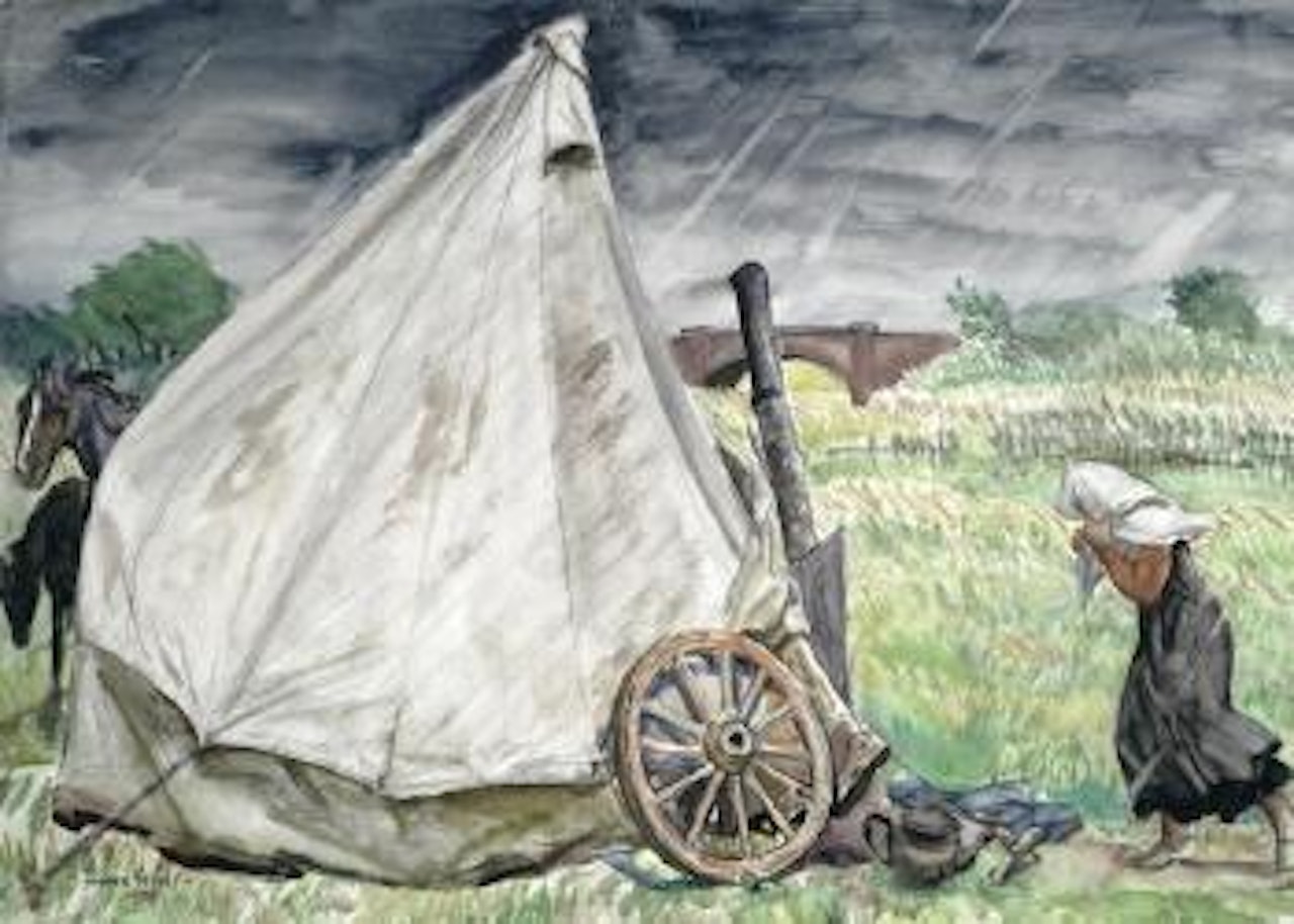 Running home by Laura Knight