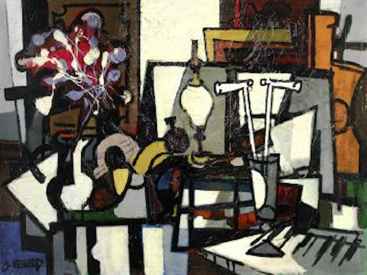 Intérieur au bouquet by Claude Venard