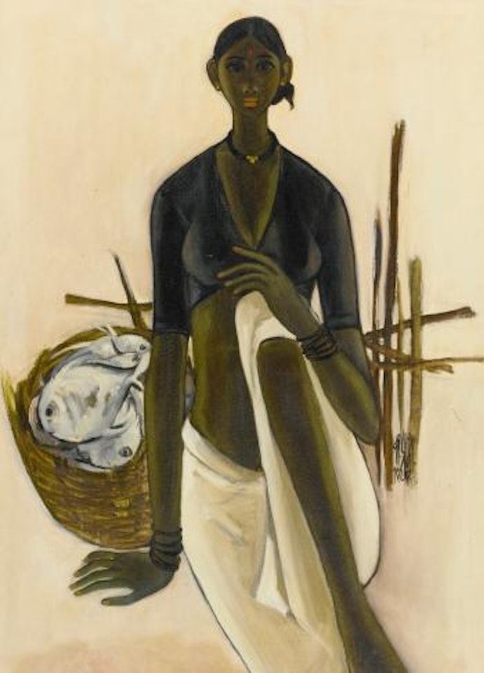 Untitled (Fisherwoman) by B Prabha
