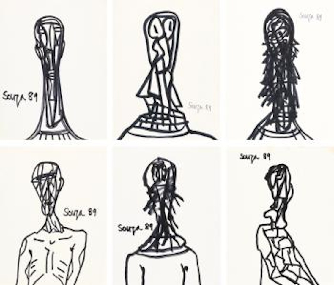 Untitled (Set of Six Heads) by Francis Newton Souza