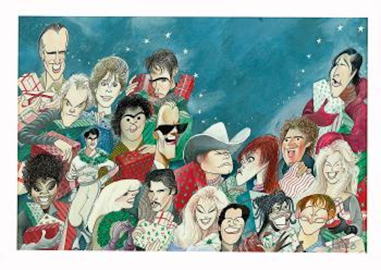 Lorimar Christmas by Al Hirschfeld