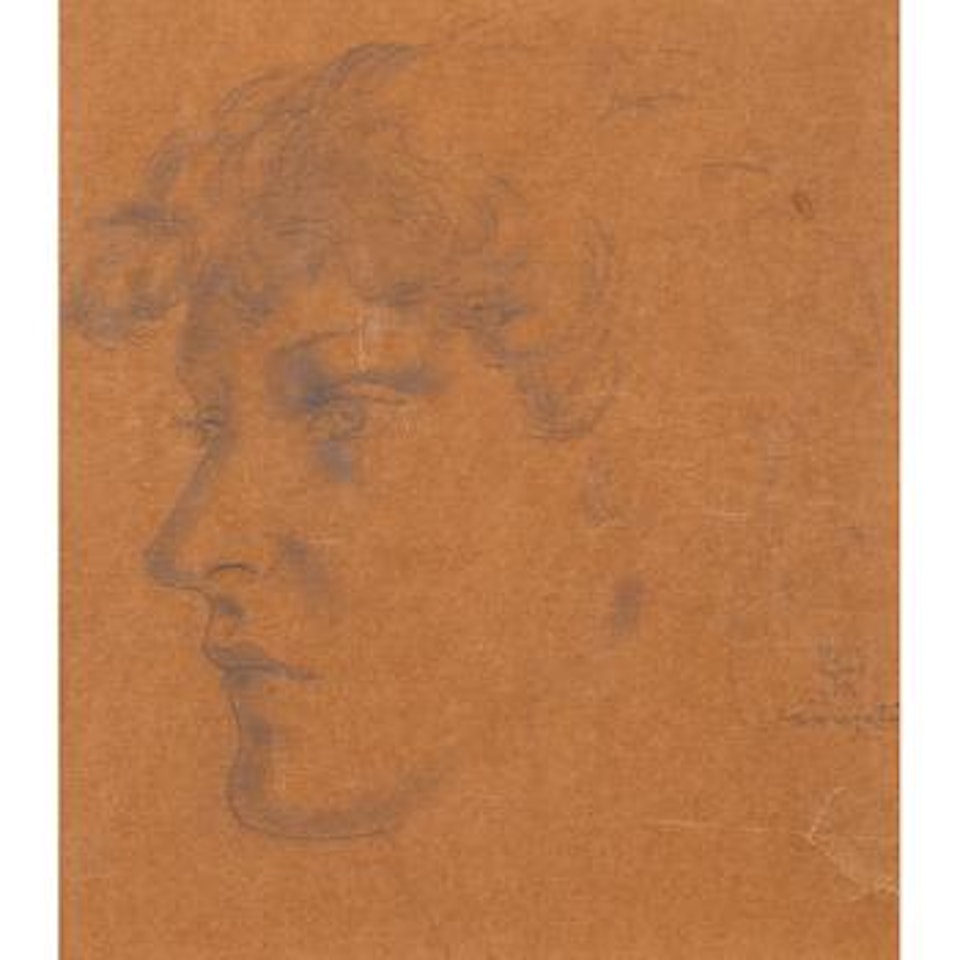Rostro De Perfil, (Retrato De Madleine) by Leonard Tsuguharu Foujita