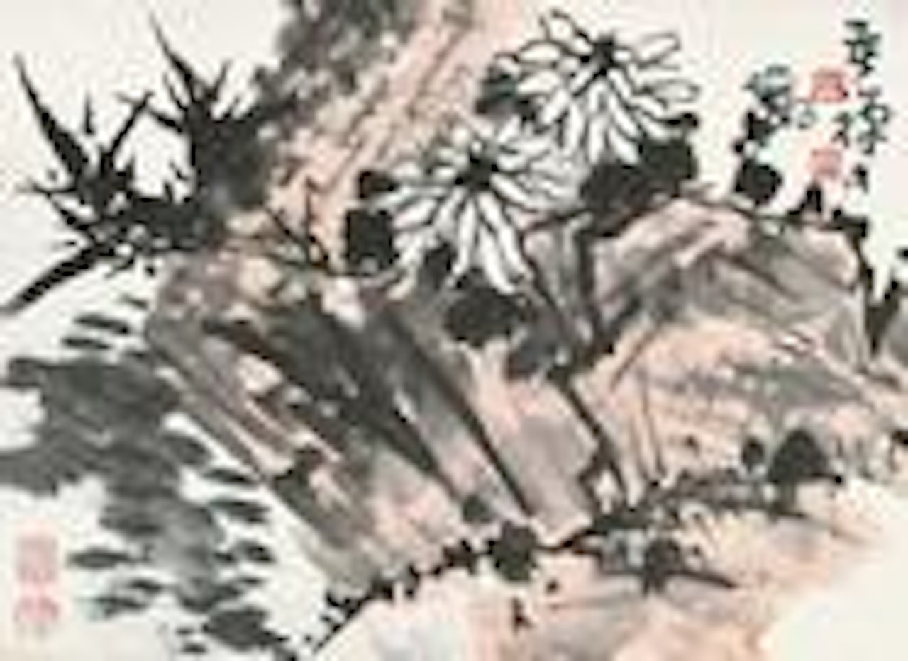 Bamboo, Chrysanthemum and Rock by Li Kuchan