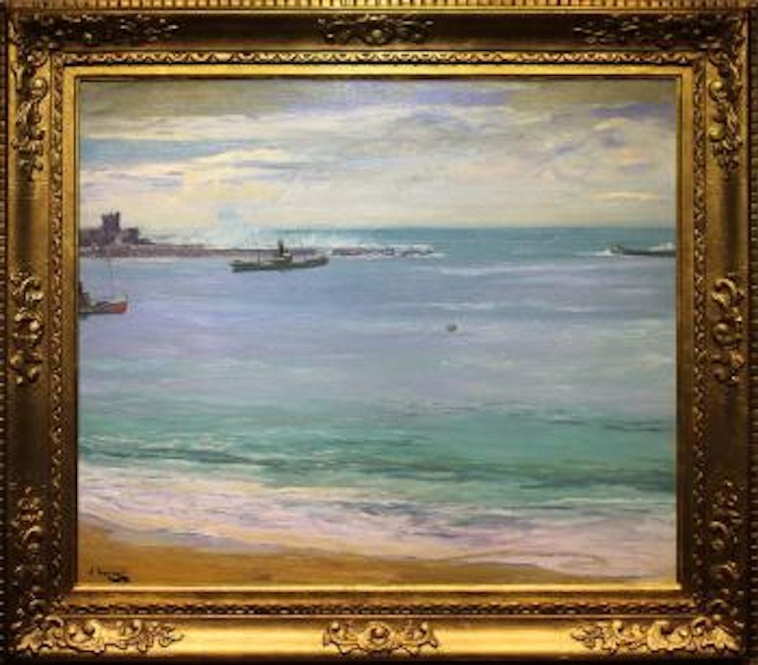 Steamers in the harbour, St Jean de Luz by John Lavery
