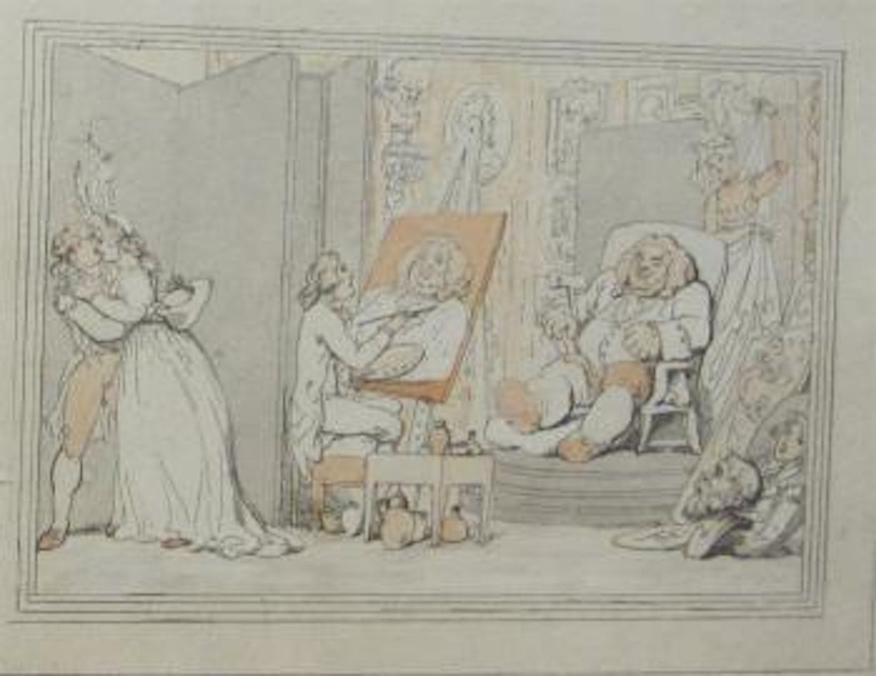 The portrait by Thomas Rowlandson