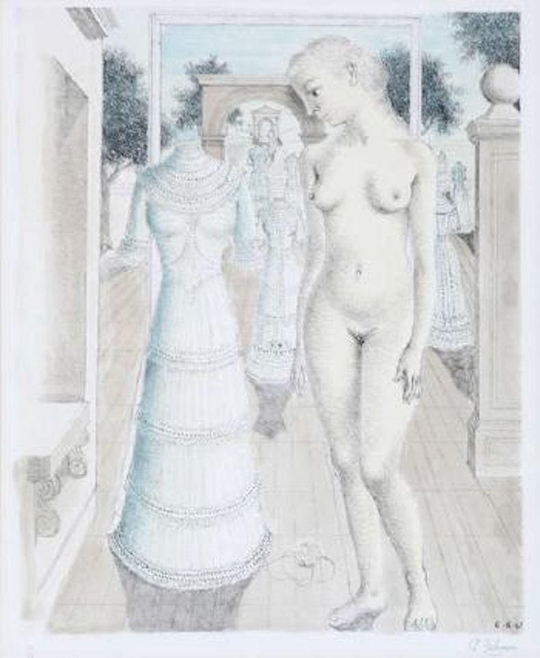 La robe du dimanche by Paul Delvaux