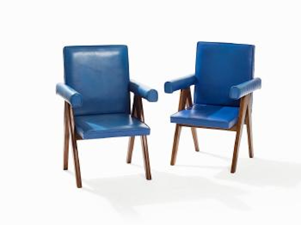 A Pair of Armchairs Model Pj-si-30-A by Pierre Jeanneret