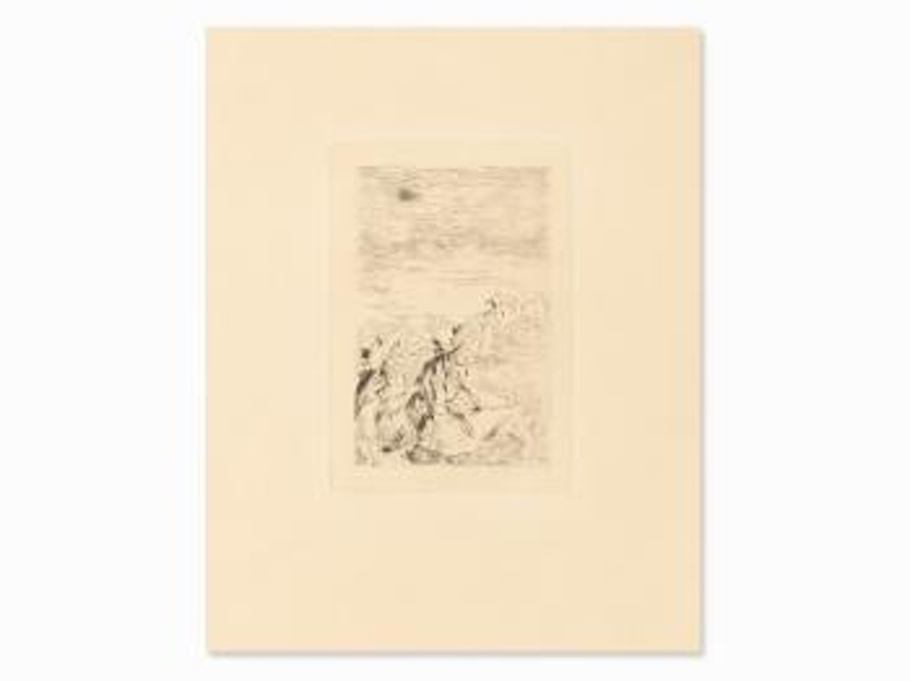 ‘ Sur la plage~ à Berneval’ by Pierre-Auguste Renoir