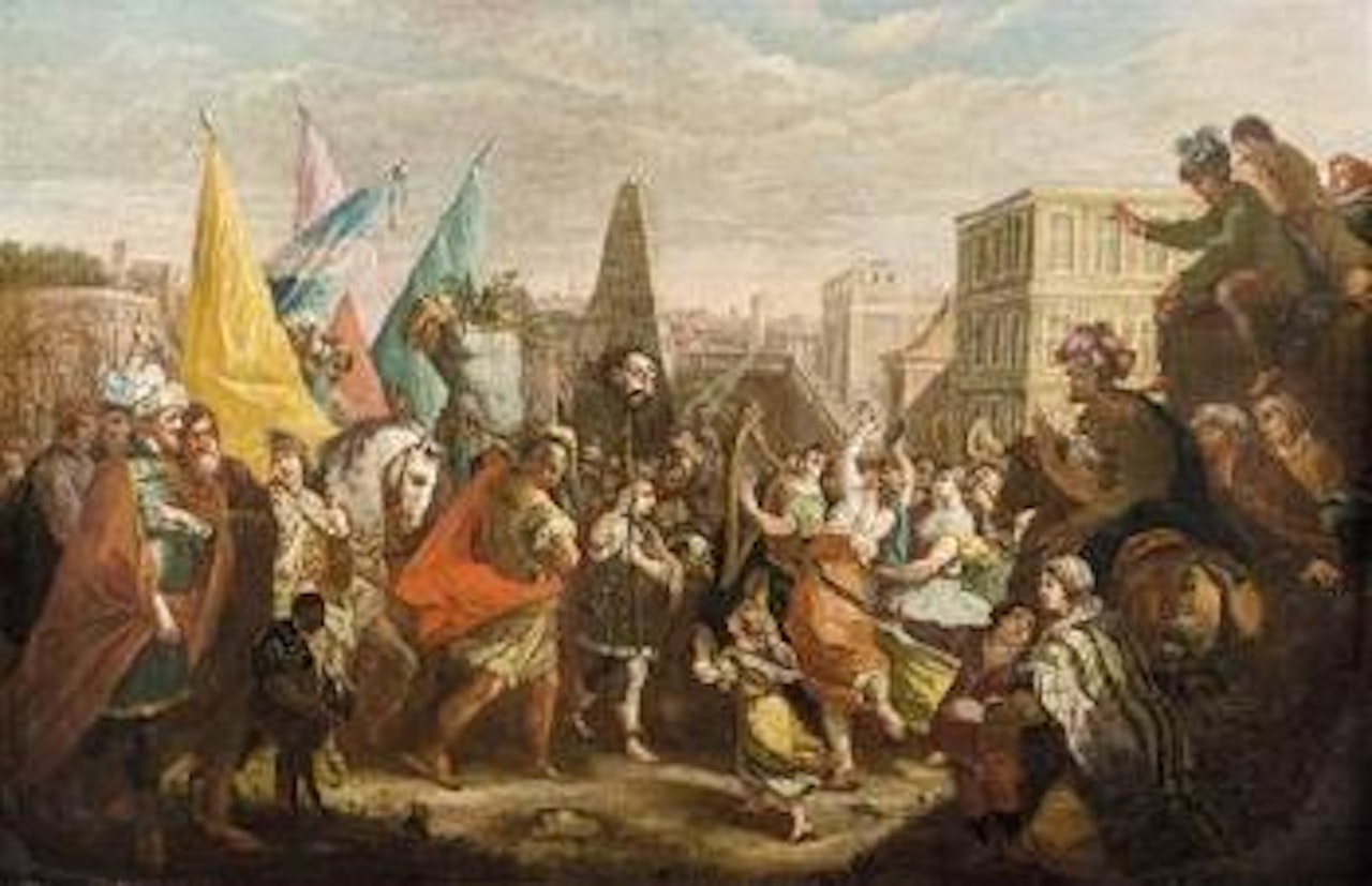 Triumph Davids nach dem Sieg über Goliath (1 Sam. 17, 54) by Italian School