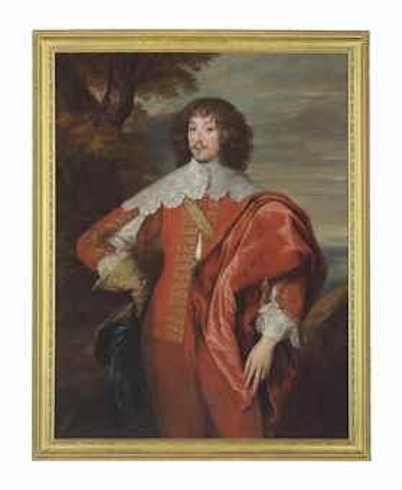 Portrait of William Villiers, 2nd Viscount Grandison (1614-1643), three-quarter-length, in a red and gold embroidered by Anthony van Dyck