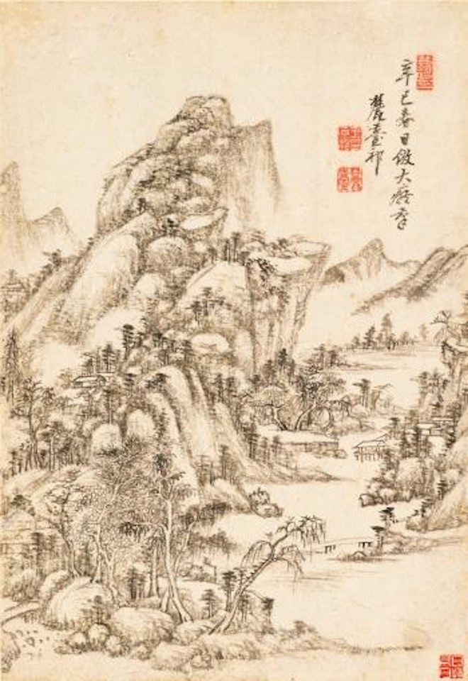 Landscape after Huang Gongwang by Wang Yuanqi