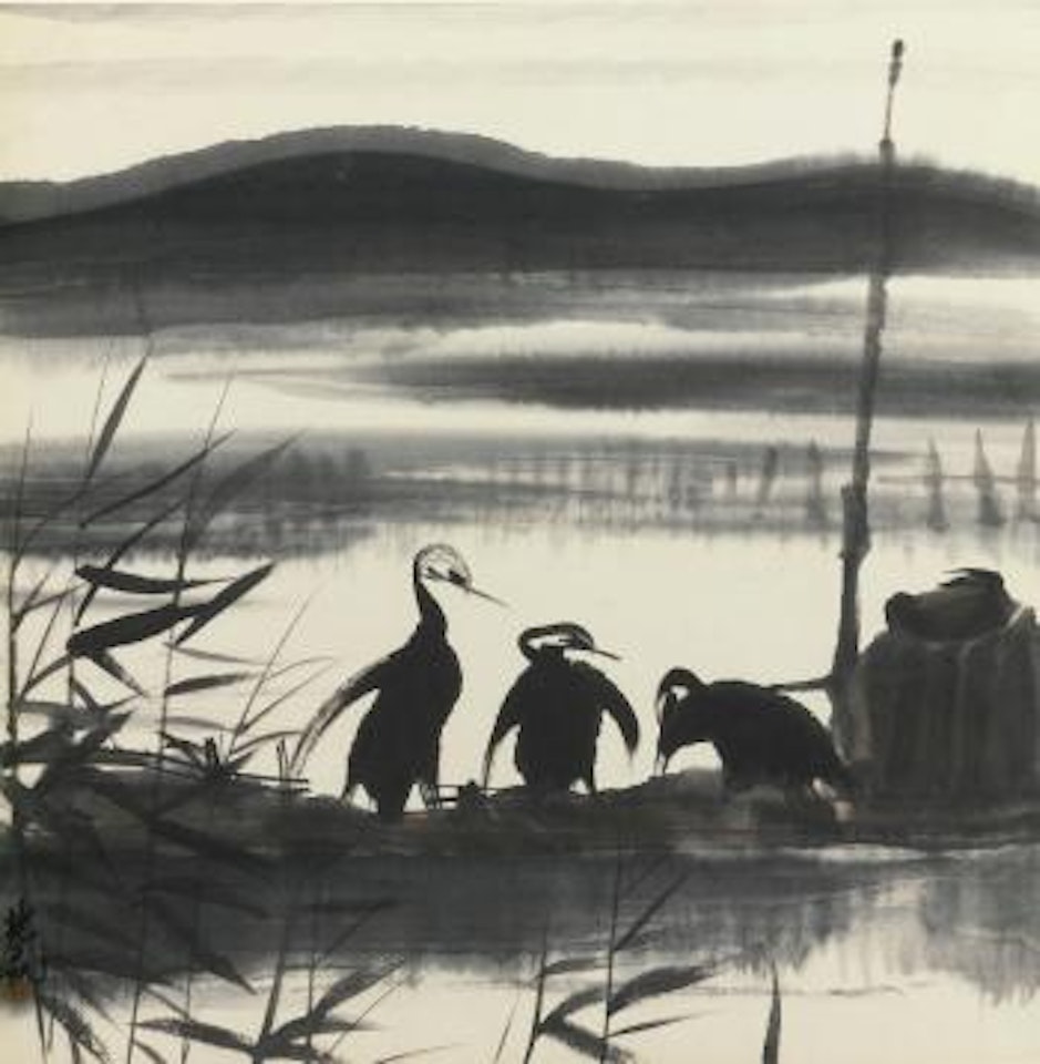 Cormorants by Lin Fengmian