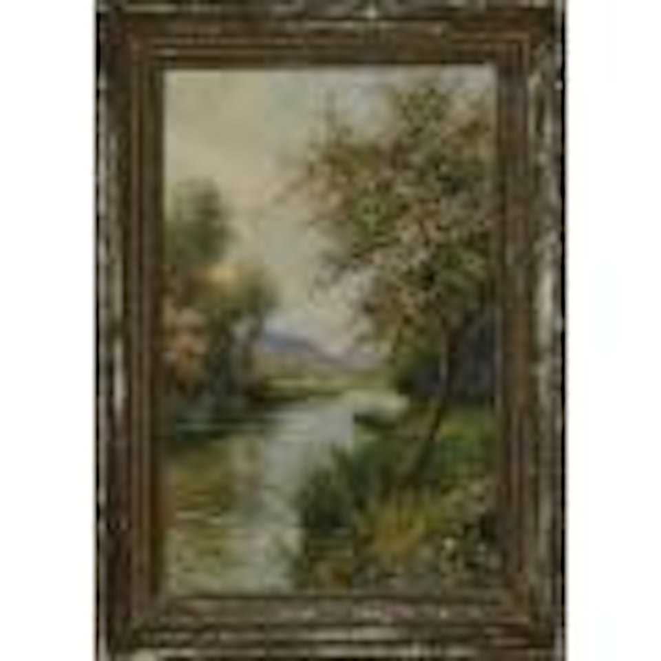 Trees in Blossom (A Souvenir from Normandy) by Louis Aston Knight
