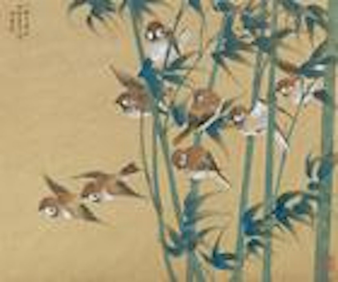 Bamboo And Sparrows by Chen Zhifo