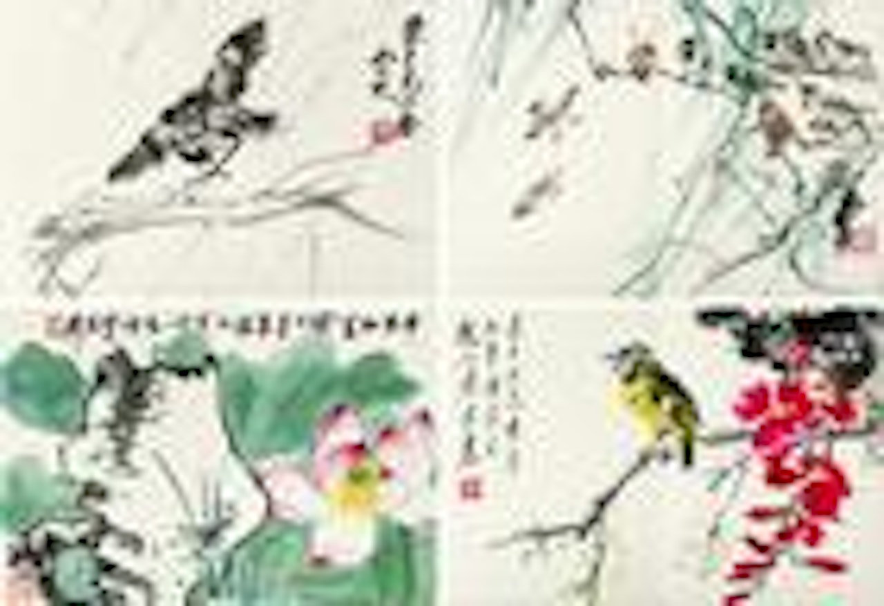 Birds and flowers by Huang Zhou  by Tang Yun by Huang Zhou