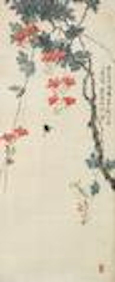 Grasshopper and flowers by Lu Yifei