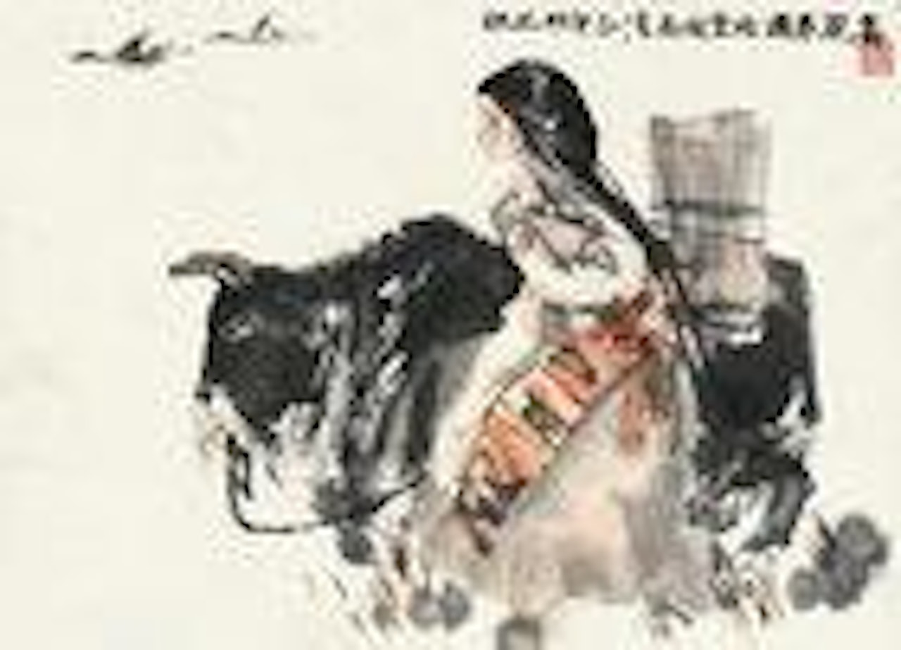 Girl and Yak by Zhou Sicong