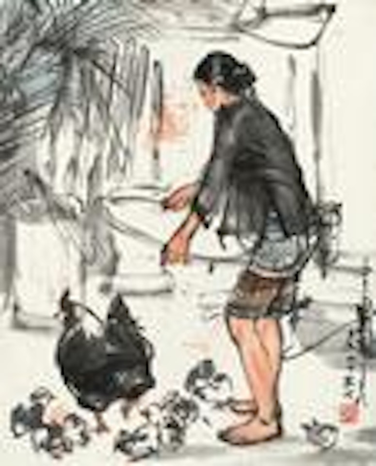 Feeding Chicken by Huang Zhou