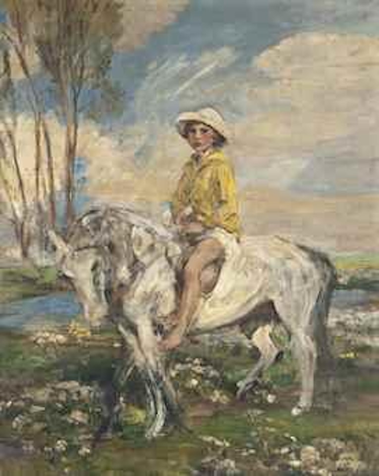 The artist's grandson Jeb Keigwin on a pony by James Jebusa Shannon