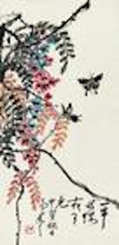 Butterfly with Wisteria by Ding Yanyong