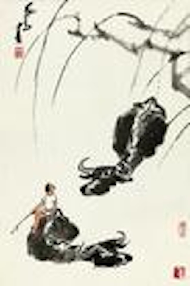 Herding Buffalo by Li Keran