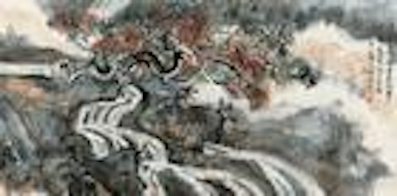 Stream in mountain by Cheng Shifa