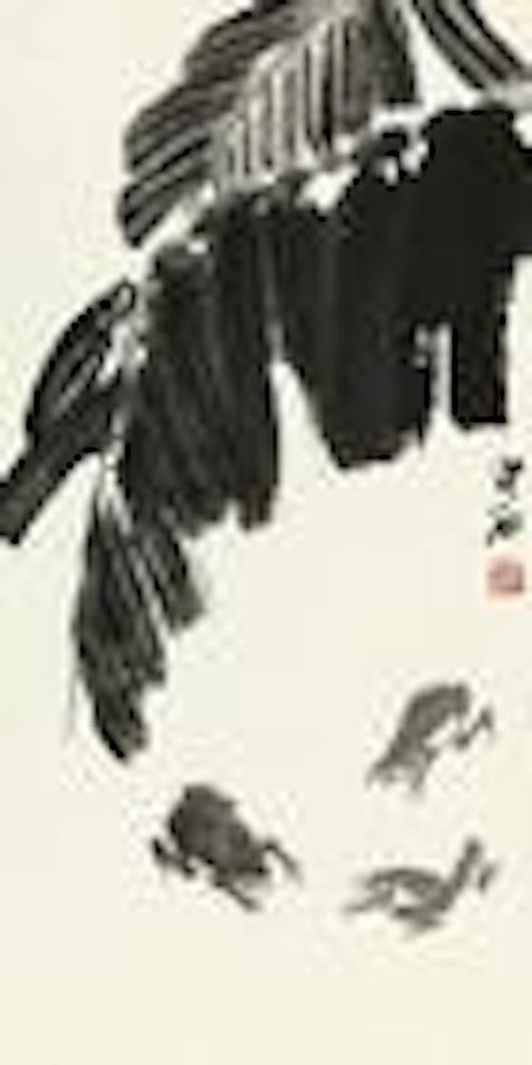 Basho and Frogs by Qi Baishi