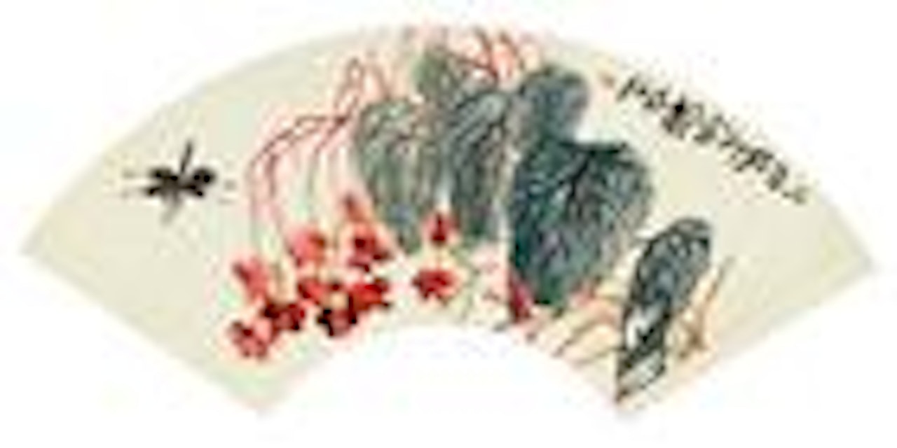 Flower with Dragonfly by Qi Baishi