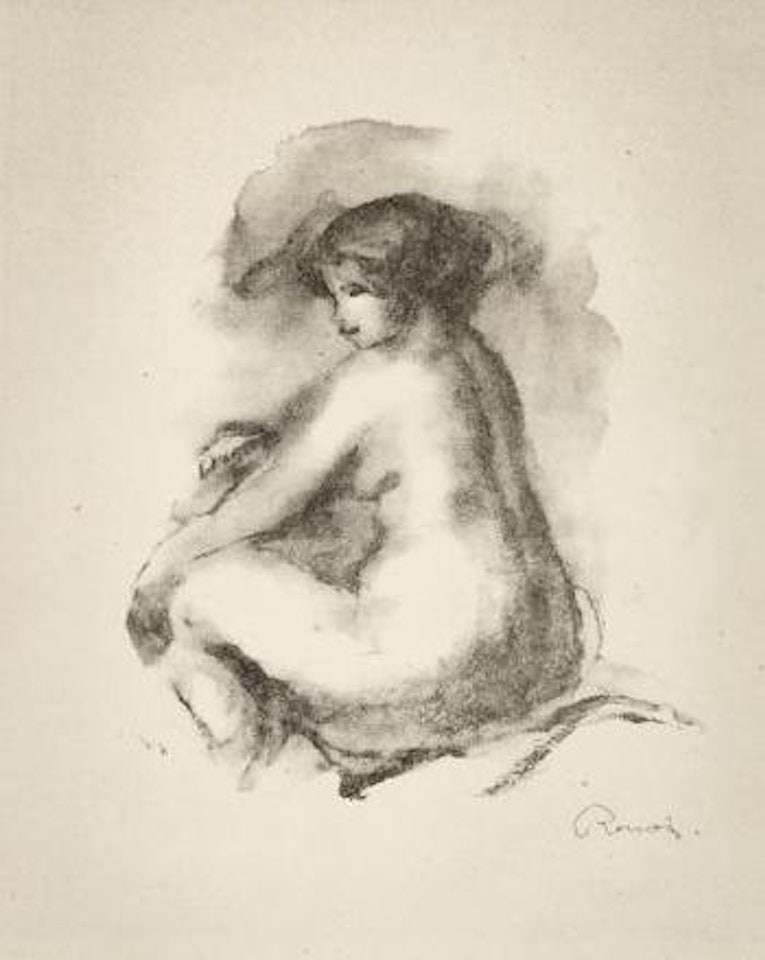 Etude de Femme Nue, Assise, from L'Album des douze Lithographies (Delteil 42) by Pierre-Auguste Renoir