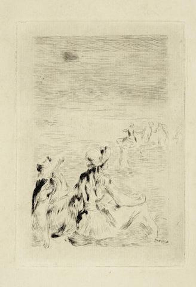 Sur La Plage, A Berneval (Delteil 5) by Pierre-Auguste Renoir