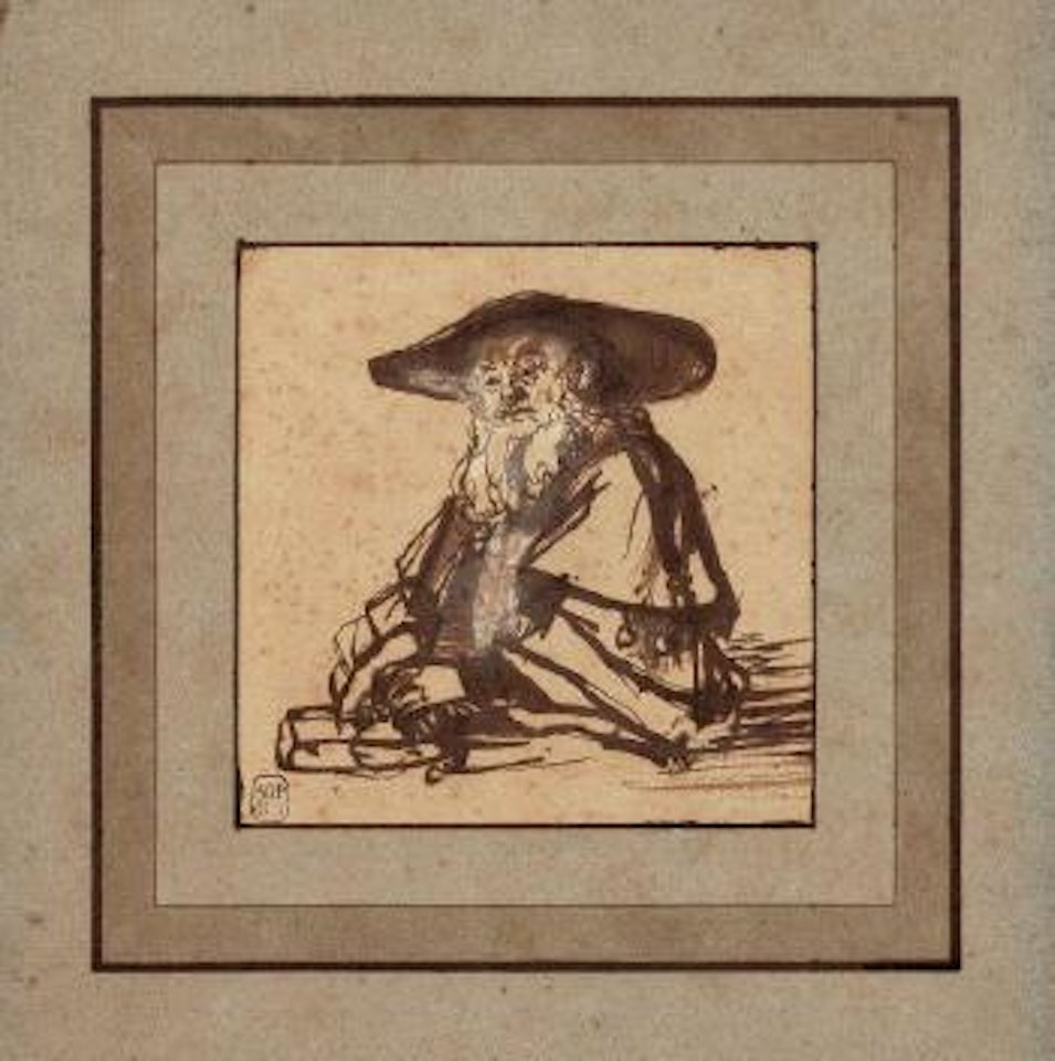Portrait de vieil homme juif by Attributed to Rembrandt Harmensz van Rijn
