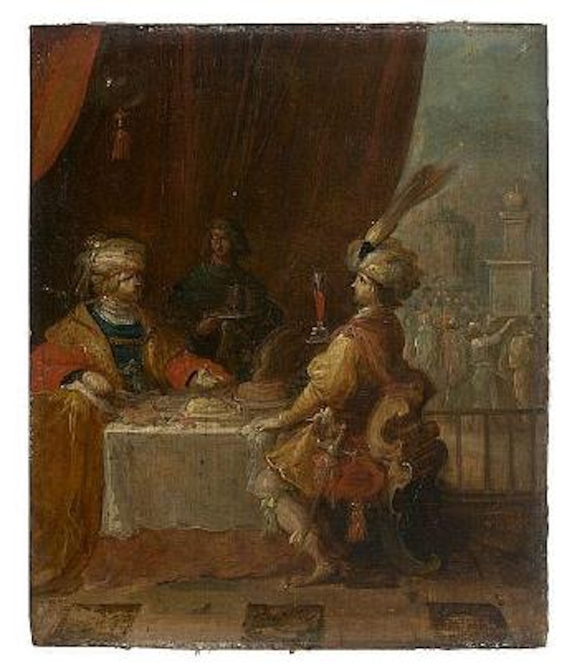 Deux riches personnages attablés by Frans Francken II