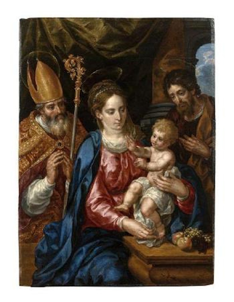La Sainte Famille avec Saint Augustin by Hendrick de Clerck