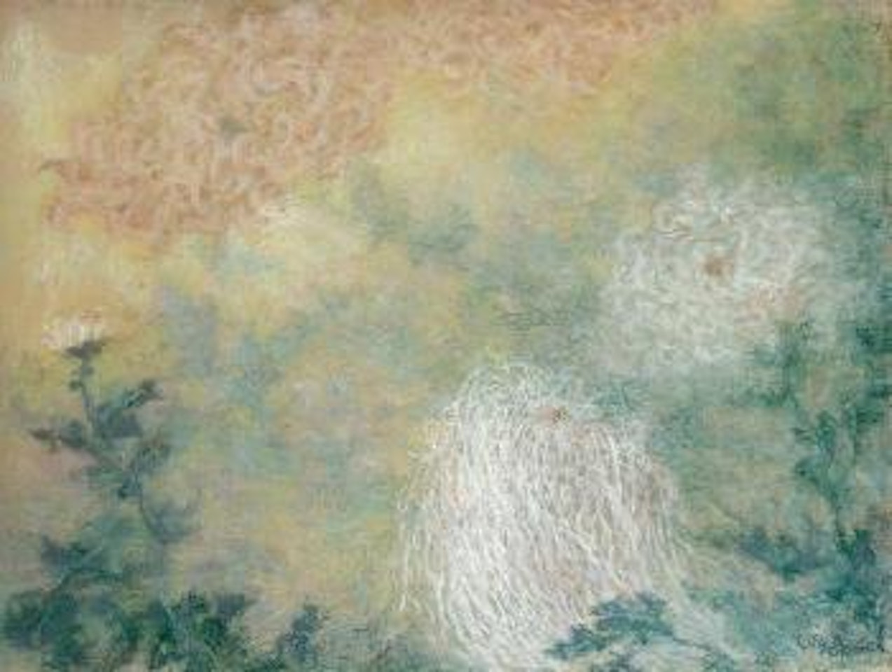 Etude de chrysanthèmes by Lucien Lévy-Dhurmer