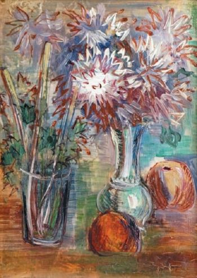 Nature morte aux fleurs et aux pommes by Jean Dufy