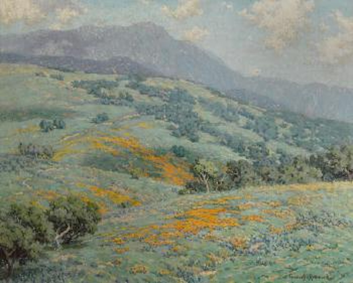 Hillside in spring by Granville Redmond