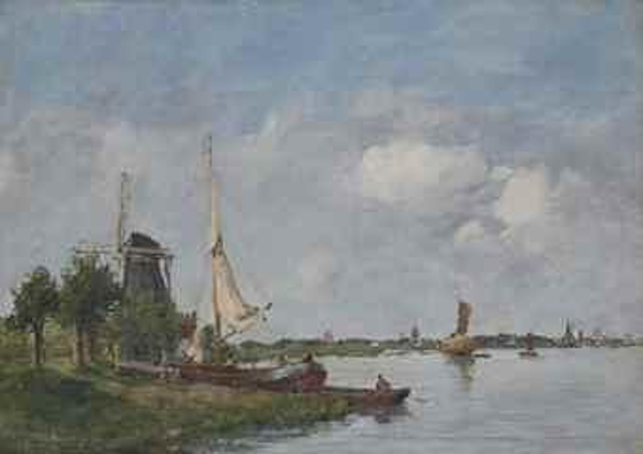 Dordrecht. Bords de la Meuse by Eugène Boudin