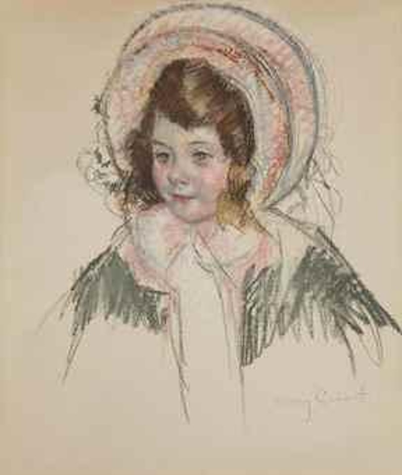 Sara au bonnet et au manteau by Mary Cassatt
