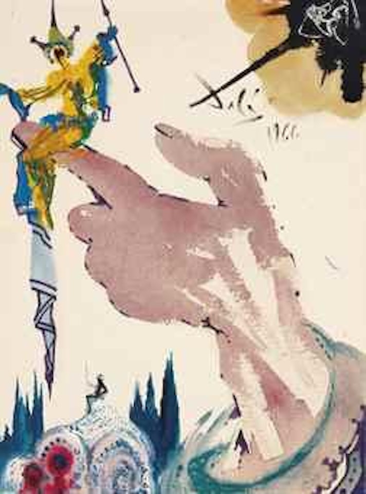 Magicien sur le doigt by Salvador Dali