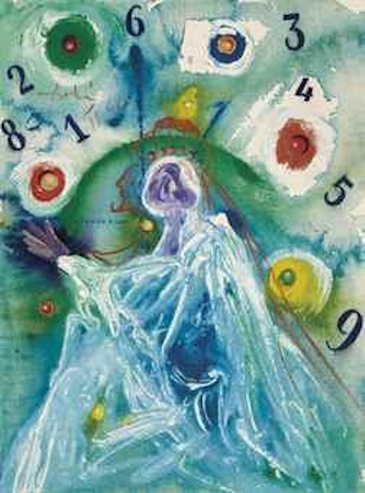 Figure sur fond blanc by Salvador Dali