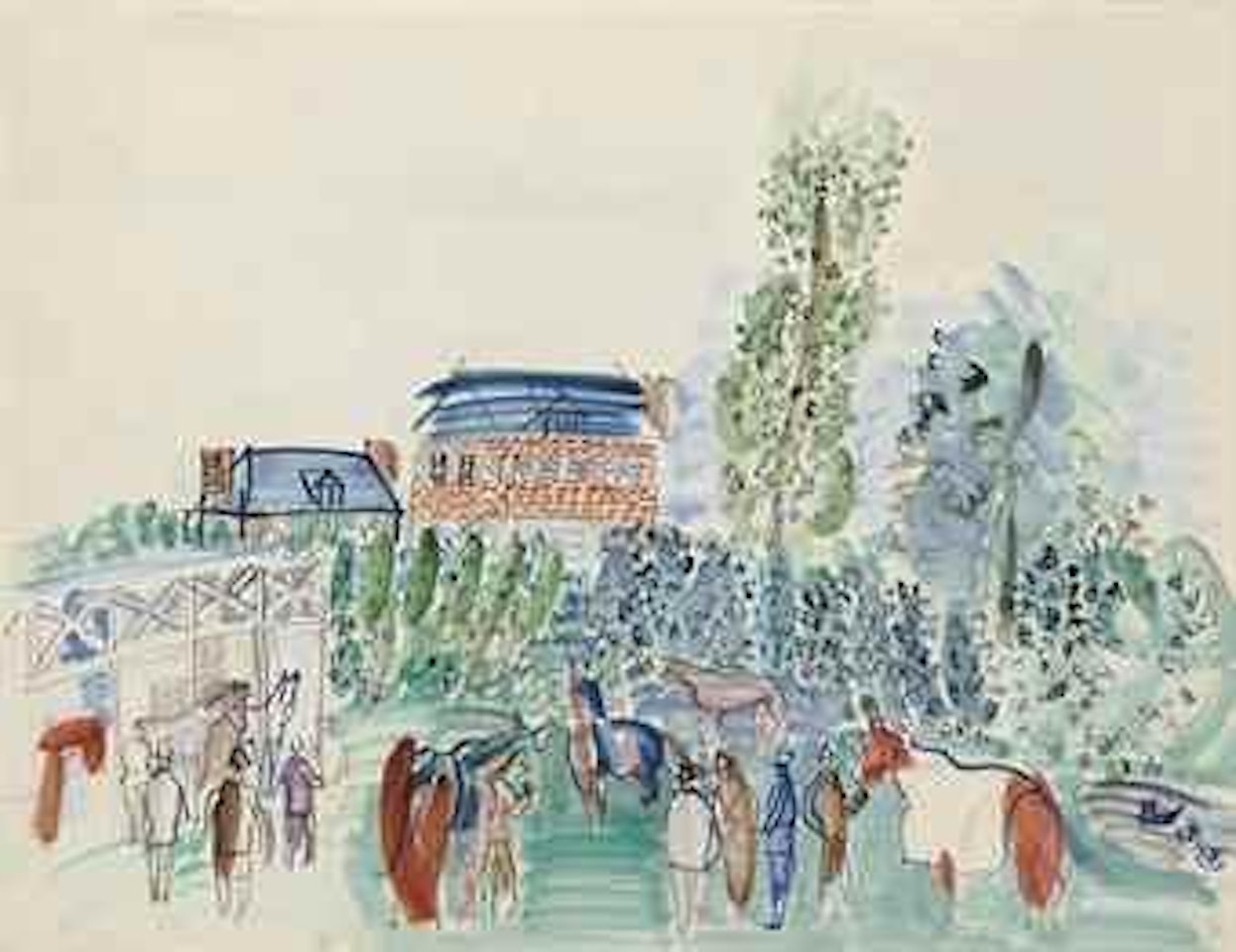 Les écuries à Pont-l'Evêque by Raoul Dufy