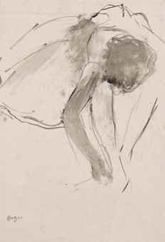 Danseuse attachant son chausson by Edgar Degas