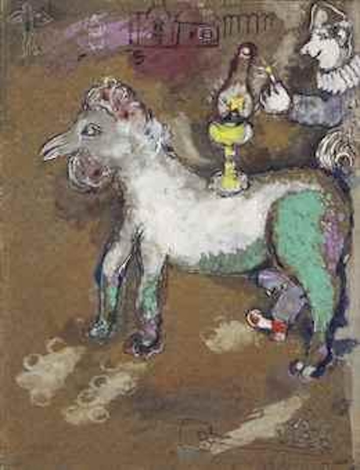 Les clowns et la lampe à pétrole by Marc Chagall