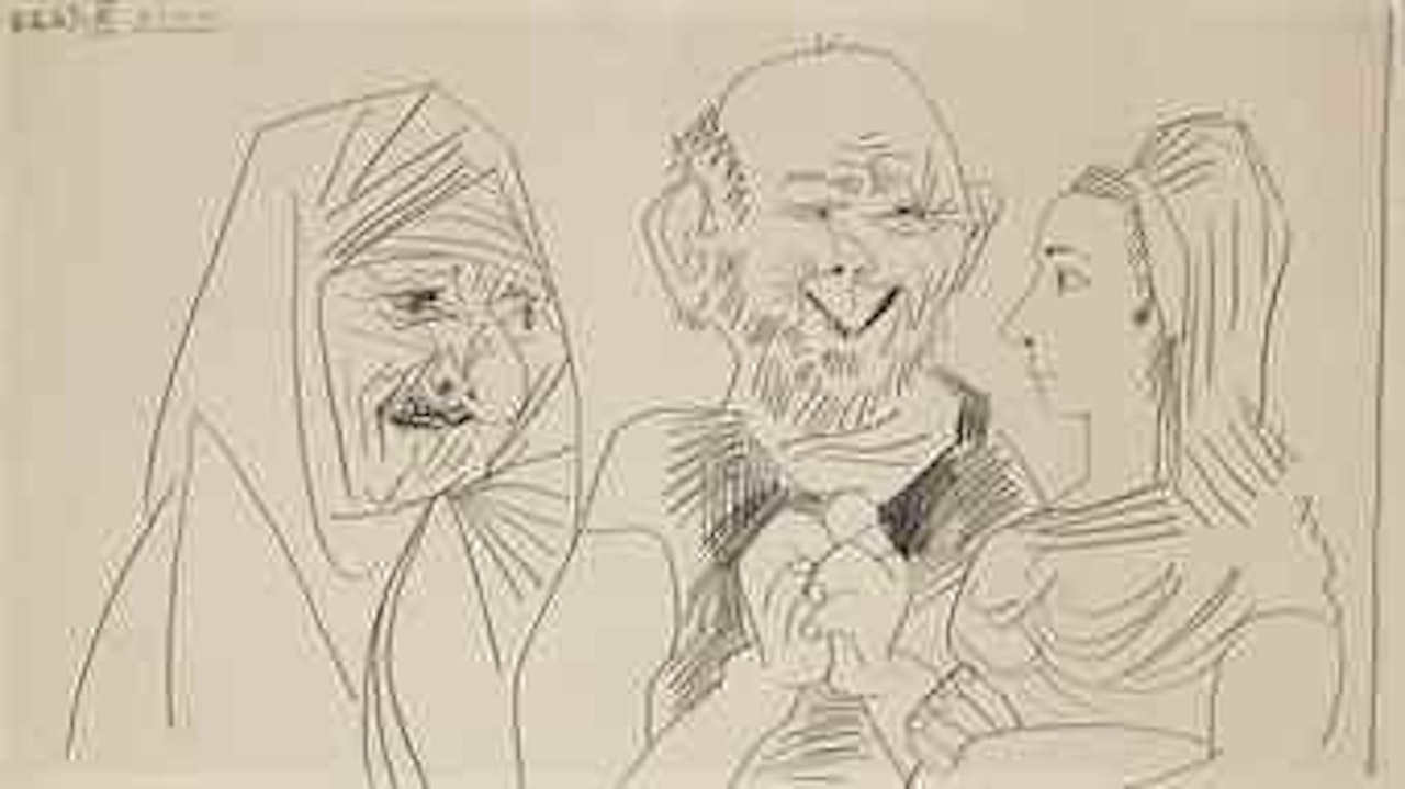 Trois personnages by Pablo Picasso