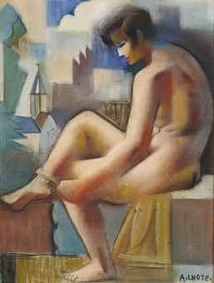 Nu assis dans un paysage by André Lhote