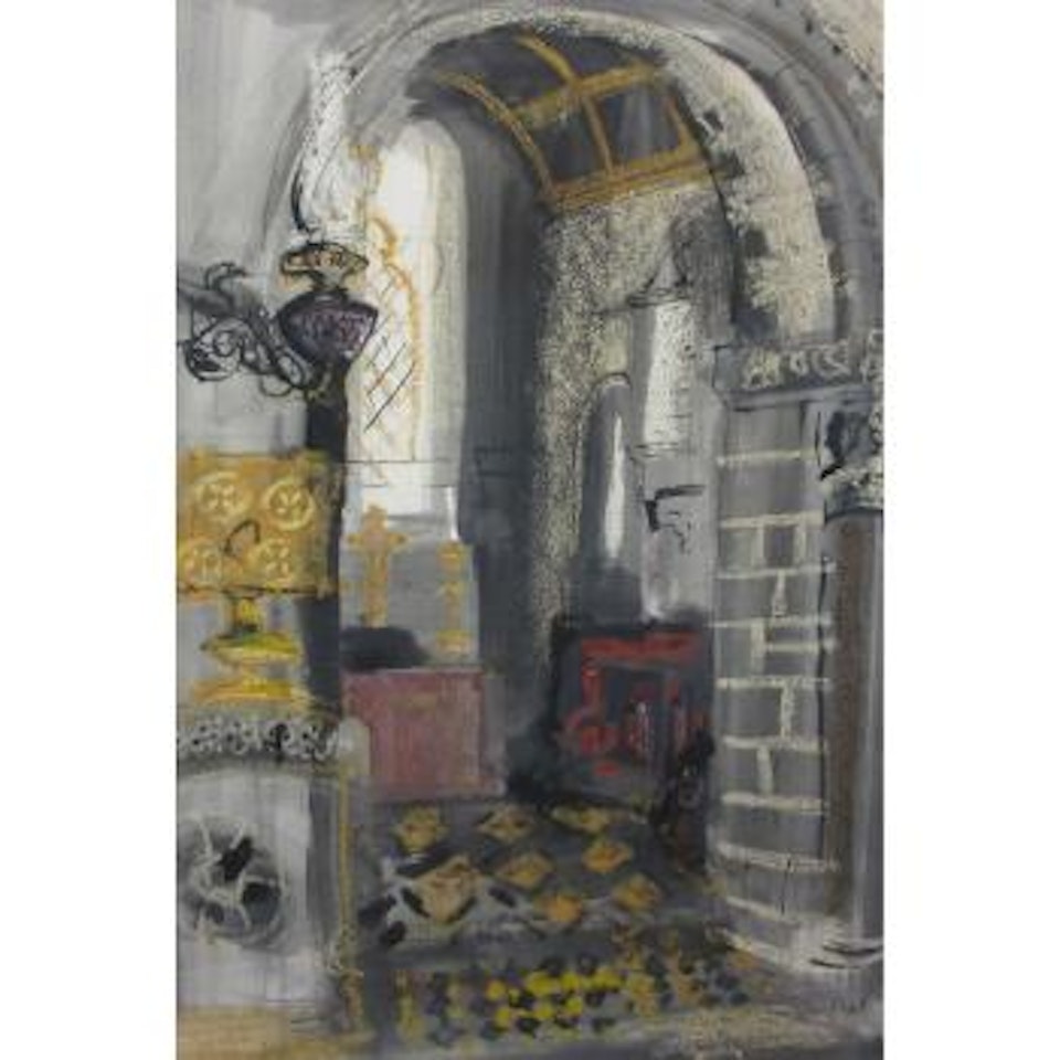 Chancel, Church of St. Peter, Rowlestone by John Piper